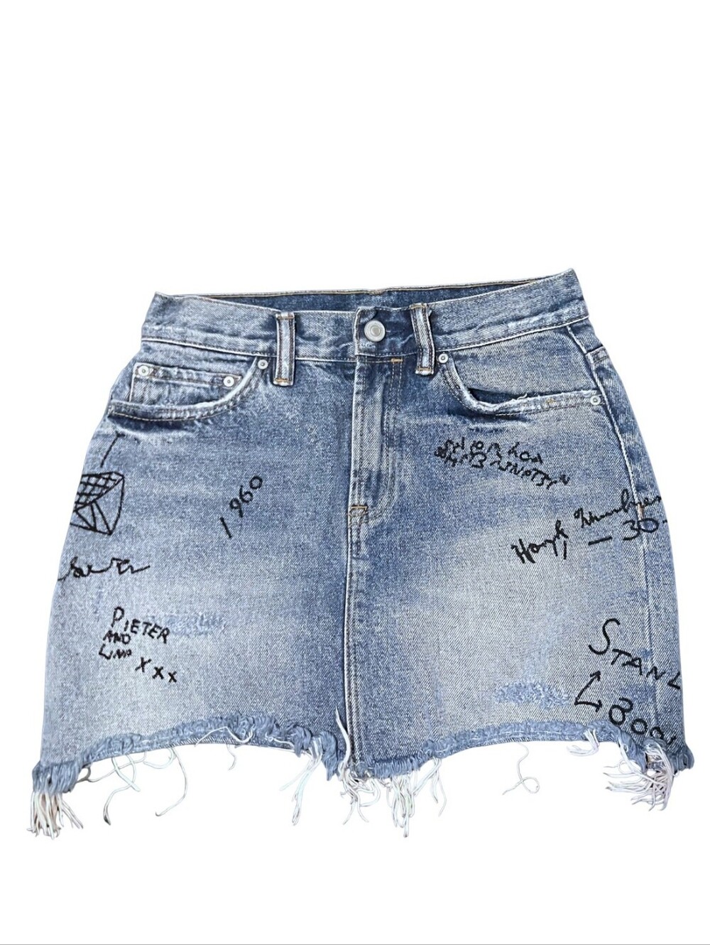 [all saints] Jean skirt
